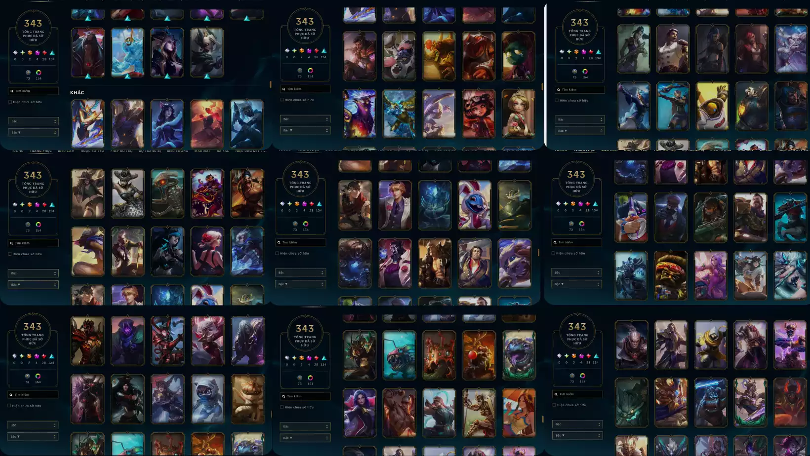 Ảnh LOL 343 SKIN THÔNG THẠO 3 TƯỚNG CAO NHẤT HƠN 1 TRIỆU THÔNG THẠO TFT DU CHOI